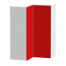 Wall Bi-Fold Corner 600mm x 600mm